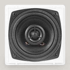 Cube by Rockville Pair of 3.5″ White Home Theater Wall Speakers+Swivel Brackets