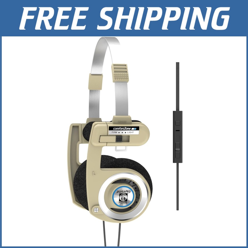 Limited Edition Retro On-Ear Headphones with In-Line Microphone & Carry Case