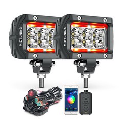 MICTUNING 5 inch 4″ LED Work Light LED Pods Spot Flood Offroad Driving Fog Lamps