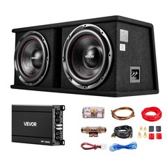 VEVOR Subwoofer Bass Package Dual Car Audio Subwoofer and Amp Package 1200W RMS