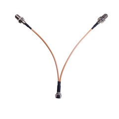 RG316 Splitter Coax Cable Splitter 3 Way F Male to 2 F Female Adapter 6In NEW