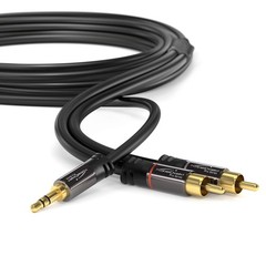 – RCA to Jack 3.5mm Adapter Cable – 15ft – Versatile Plug-and-Play Audio Cabl…