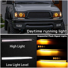 2001-04 Tacoma Front Bumper Trim LED DRL Sequential Turn Signal–Compatible