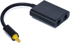 Optical Toslink Digital Splitter Adapter 1 In 2 Out Dual Port Audio Cable Fiber