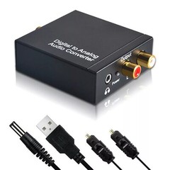 Digital to Analog Audio Converter Optical/Coaxial In Headphone/Speaker RCA out