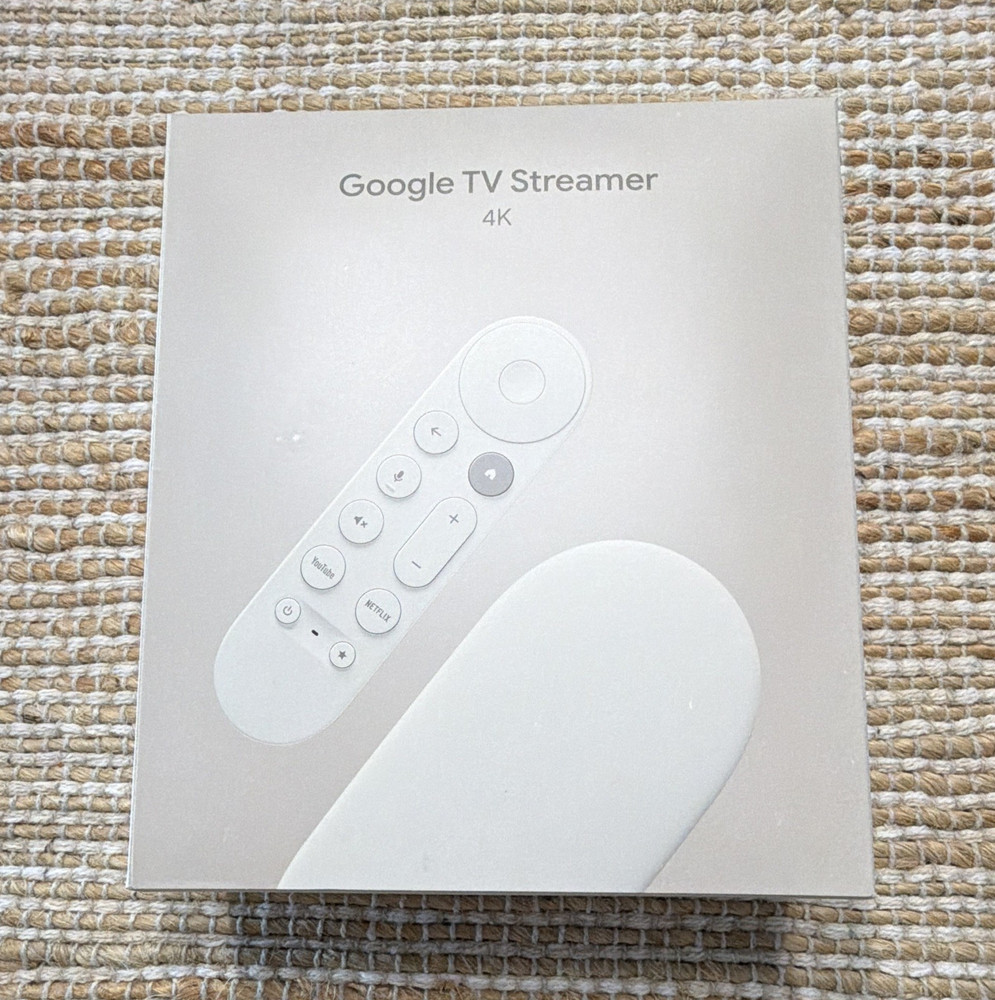 Google TV Streamer 4K Box w/ Voice Remote 32GB Wi‑Fi Porcelain HDR