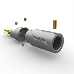VIBORG Gold Plate Mini USB Connector 39*12MM USB MINI Male Plug Jack Tail Socket