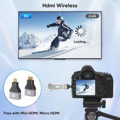Wireless HDMI 1TX 4RX Kit Stream to 4 TVs 1080P Plug & Play No WiFi