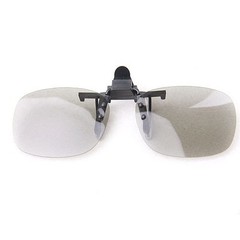 2 Pairs Clip-On Passive 3D Glass with Polarized Plastic Lenses for Vizio LG 3DTV