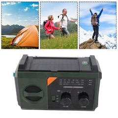 Emergency Radio AM FM WB 30000mAh Battery Solar Panel Radio For Household Use