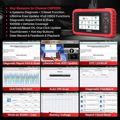 LAUNCH CRP123X OBD2 Scanner ABS SRS Code Reader Check Engine Car Diagnostic Tool