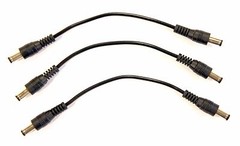 (3) DC 12VDC 12V 9V Power Adapter Male to Male 6″ patch cable 2.1 mm x 5.5 mm