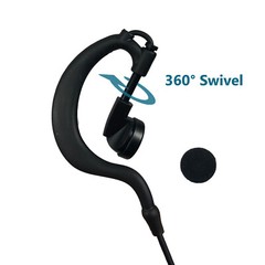 5-Pack 3.5mm Listen-Only Swivel Earpiece for Remote Speaker Shoulder Microphones
