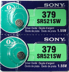 379 SONY 2PK 1.55V SILVER OXIDE (GOOD EXP 10/30) SR521SW 280-59 FREE SHIPPING