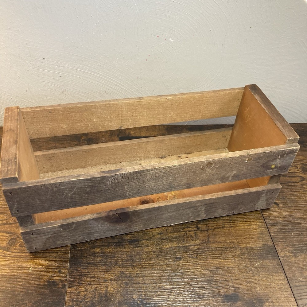 Wooden CD Crate Fits 28-30 With Flaws Rustic See Details