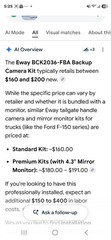 Eway license plate backup camera kit