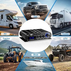 Bluetooth 5.0 Stereo Audio Receiver Amplifier 2.1 Channel Hi-Fi Amp &USB/RCA/AUX