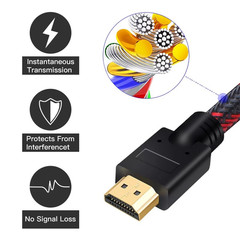 HDMI 2.0 Cable 4K 60Hz HDR High Speed Cable 18Gbps For HDTV Projector Xbox 1-5m