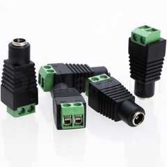 DC Power Connector 2.1 x 5.5mm BNC RCA Male /Female CCTV Video Balun Adapter LOT
