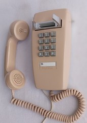 Western Electric Beige 2554 touch tone wall phone works