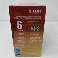 TDK VHS Tapes Superior Quality T-120 6 Hours 10 Pack NEW Videotape VCR Sealed