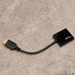 HDMI Standard Male to VGA/SVGA D-Sub Female Adapter Cable, Black, Portable, ONN