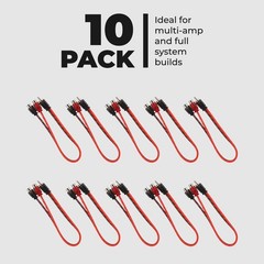 DS18 1FT Ultra Flex 100% OFC RCA Cable Wire – Dual male RCA – 10-Pack