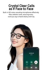 AI Smart Glasses Real-Time Translation 8MP Camera Image Recognition 4k HD Video