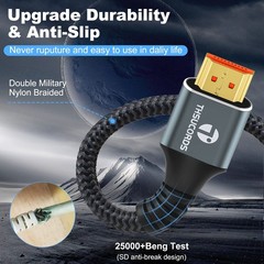 8K 4K HDMI Cable 1M 3 Pack, High Speed Braided HDMI to HDMI 2.1 Cable Support…